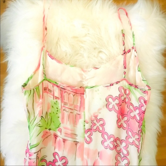 NWOT, Lily Pulitzer Silk Tiered Ruffle Hem Dress - Picture 3 of 7